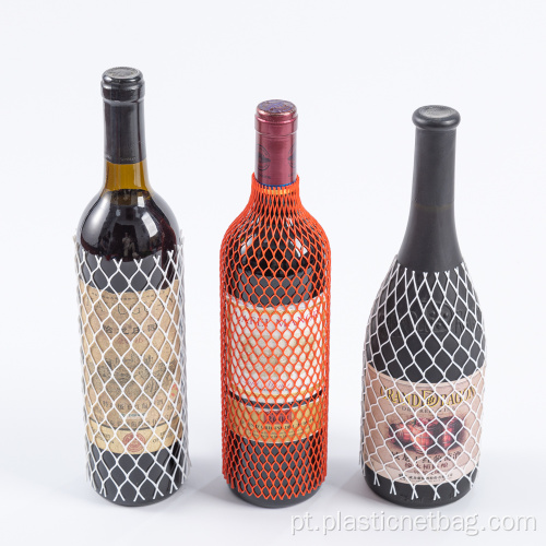 Capa de manga de rede de tubo para garrafa de vinho